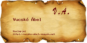 Vucskó Ábel névjegykártya
